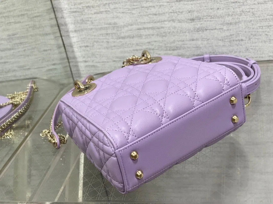 Dior Lady Dior Mini Bag Knockoff in Lilas — image 6