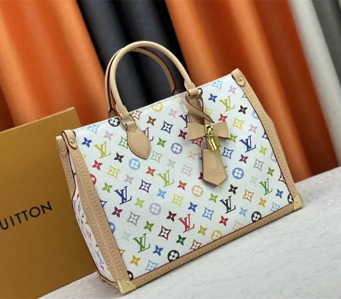 Louis Vuitton X TM Multicolored Onthego MM In White — image 6