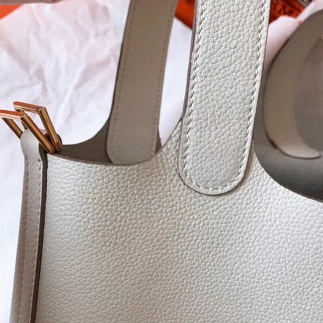 White luxury Hermes Picotin Lock 18cm handbag — image 7