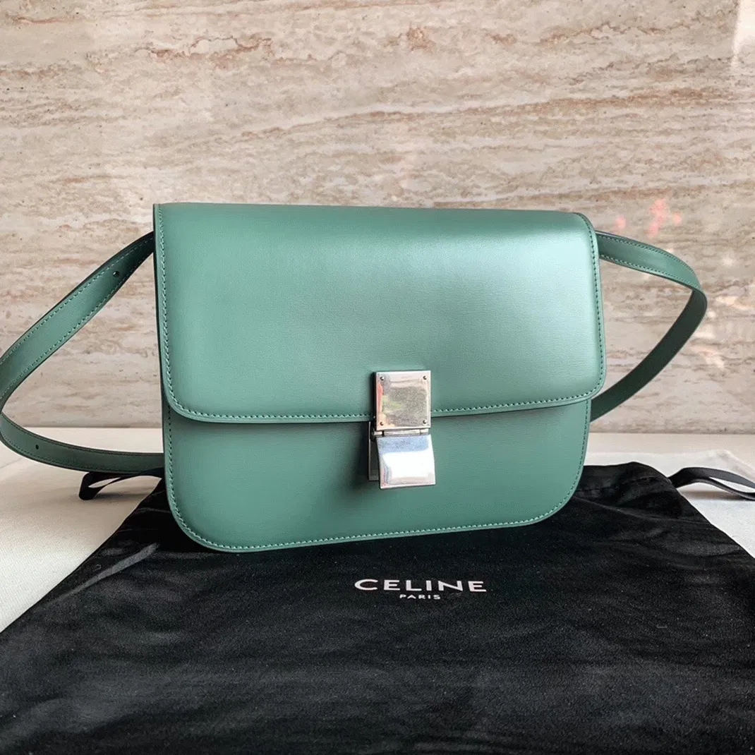 Top Quality Celine Classic Box Medium Bag In Celadon — image 9