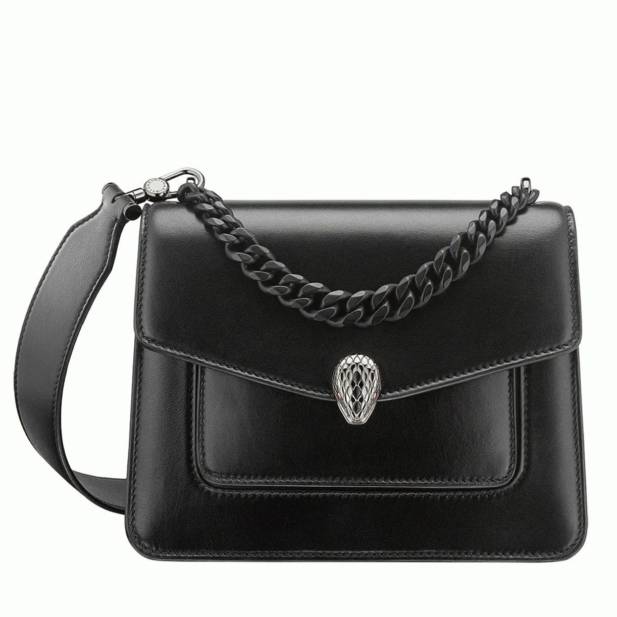 Bvlgari Serpenti Forever Small Crossbody Bag with Chain Noir