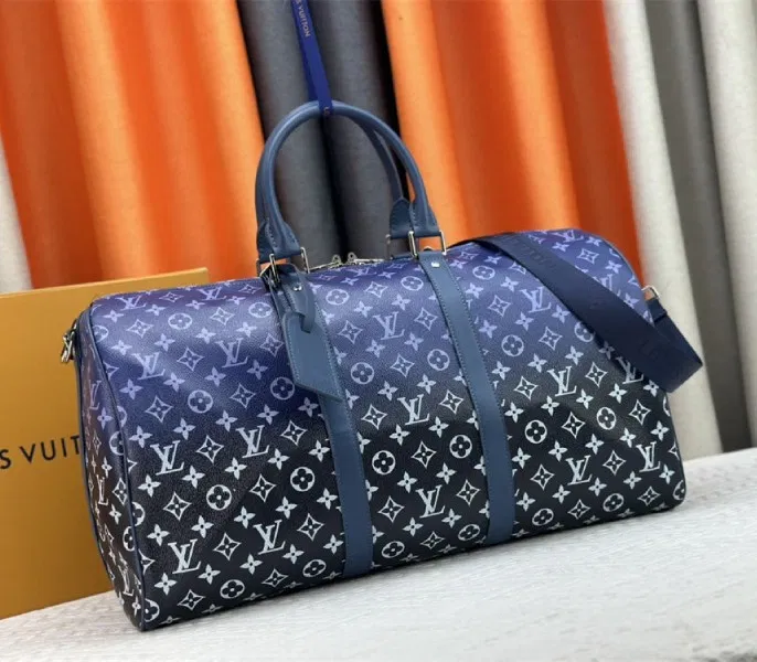 Louis Vuitton Monogram Gradient Canvas Keepall Bandouliere 50 In Navy Blue — image 2