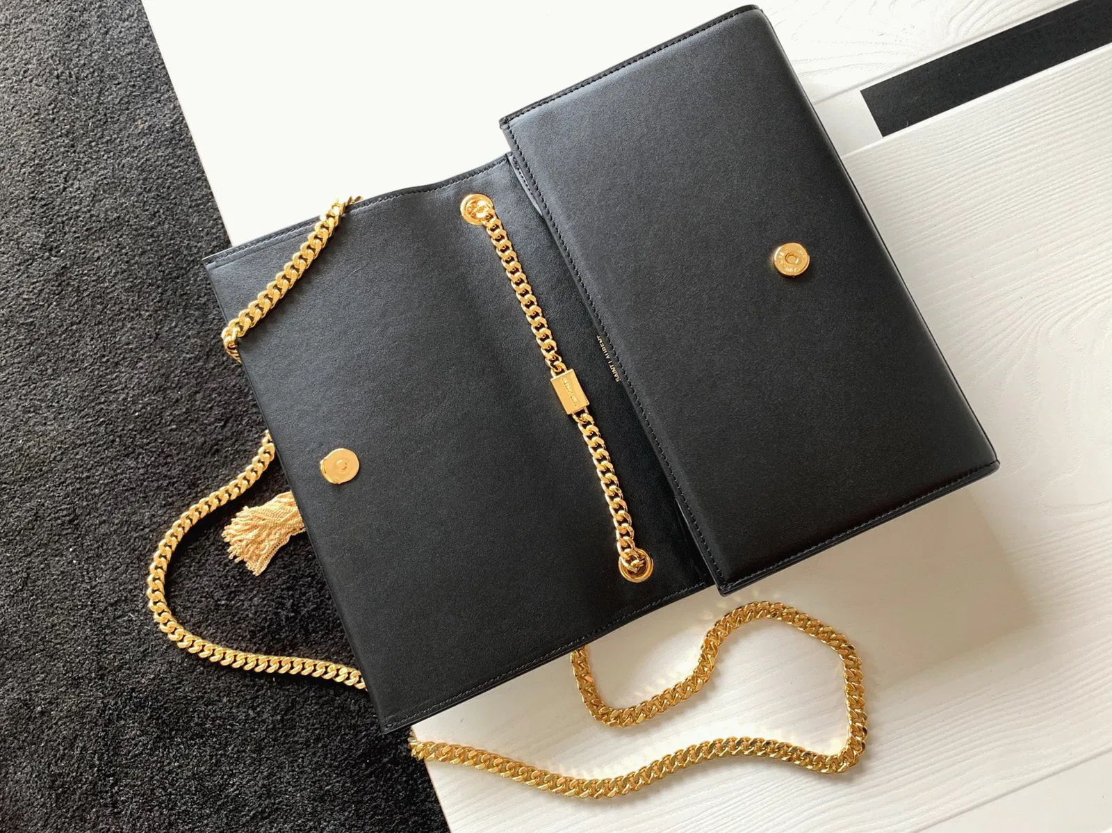 Saint Laurent Kate Medium Tassel Bag Black Smooth Leather — image 2