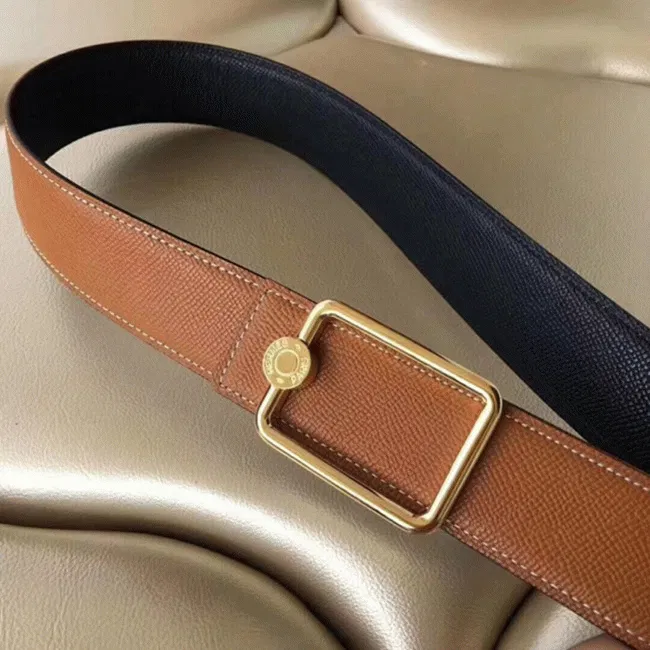 Brown designer Hermes Oscar buckle belt — image 3
