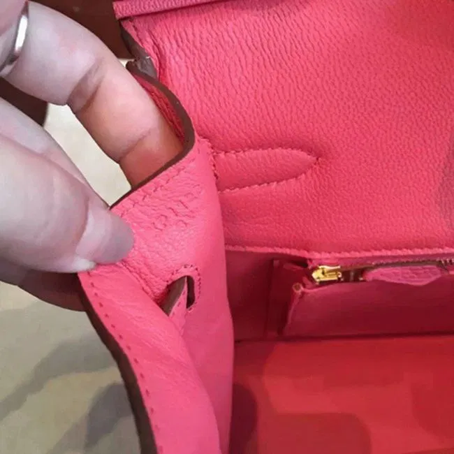 Rose Lipstick Colored Hermes Birkin 25cm Copy Bag — image 6