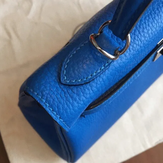 Blue Clemence Hermes Kelly 25cm Chic Tote — image 5