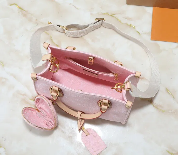 Monogram Denim OnTheGo PM In Washed Pink — image 5