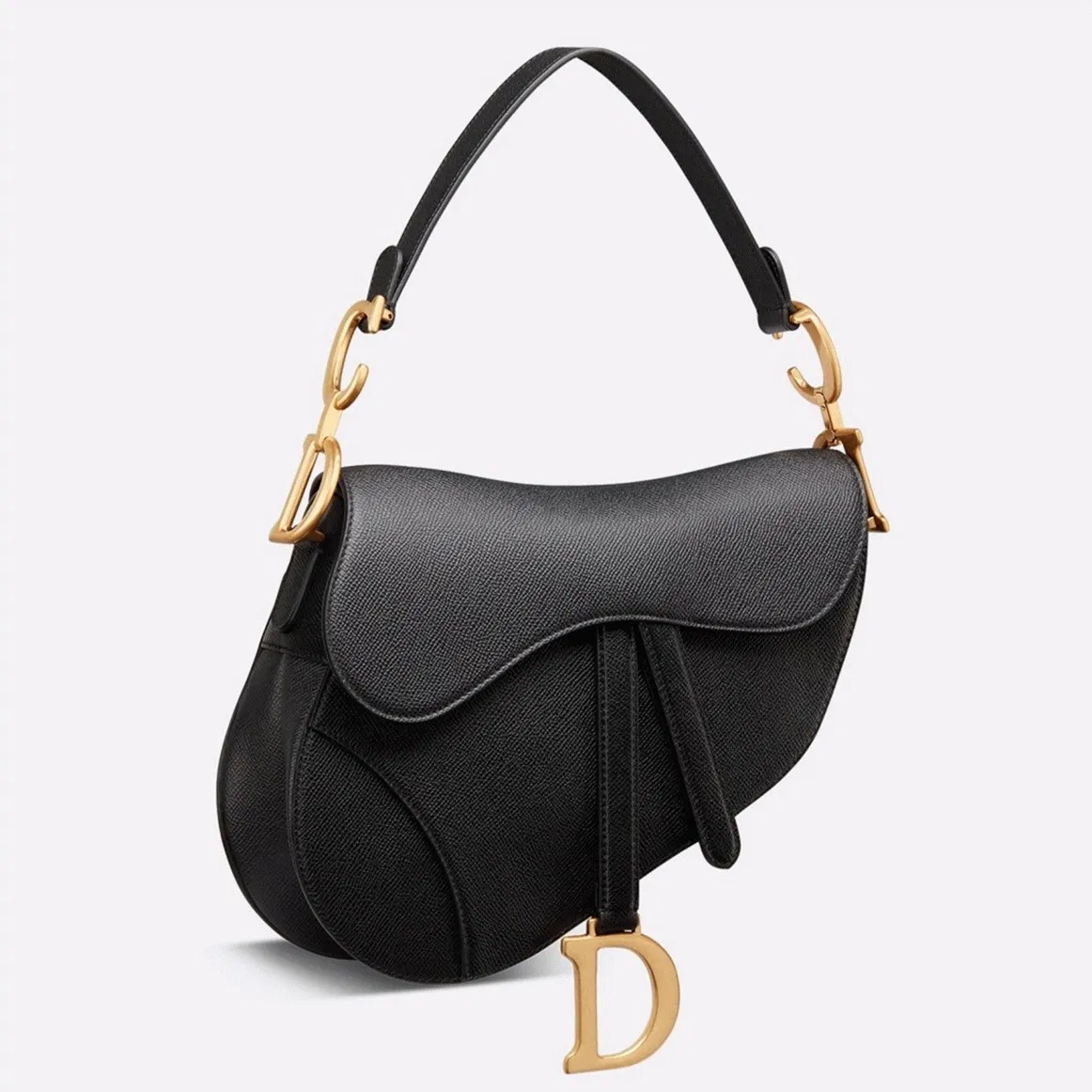 Dior Saddle Bag in Black Grained Calfskin