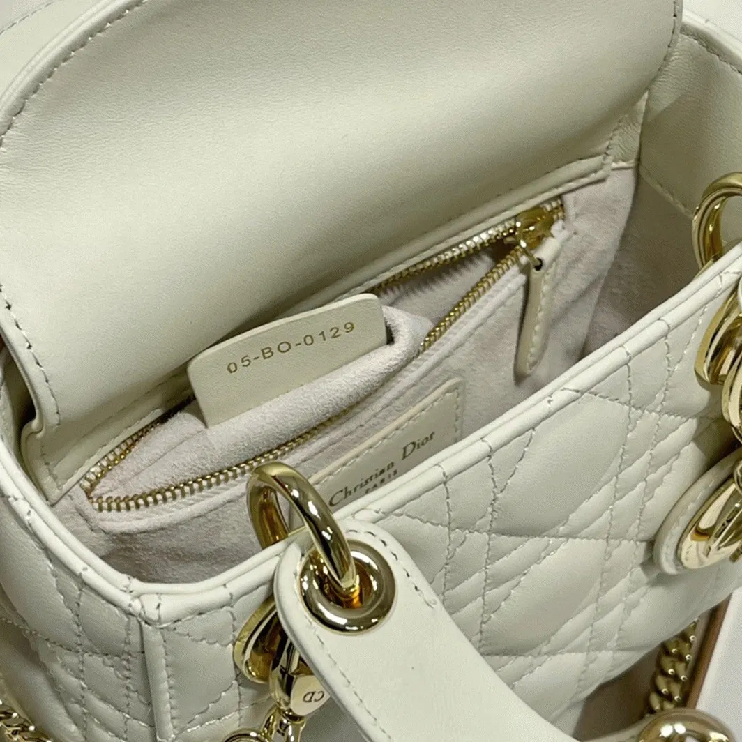 Dior Lady Dior Mini Bag in White — image 2