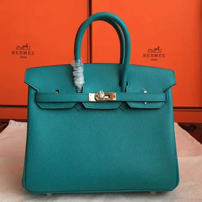 Blue Paon Hermes Birkin 25cm High-End