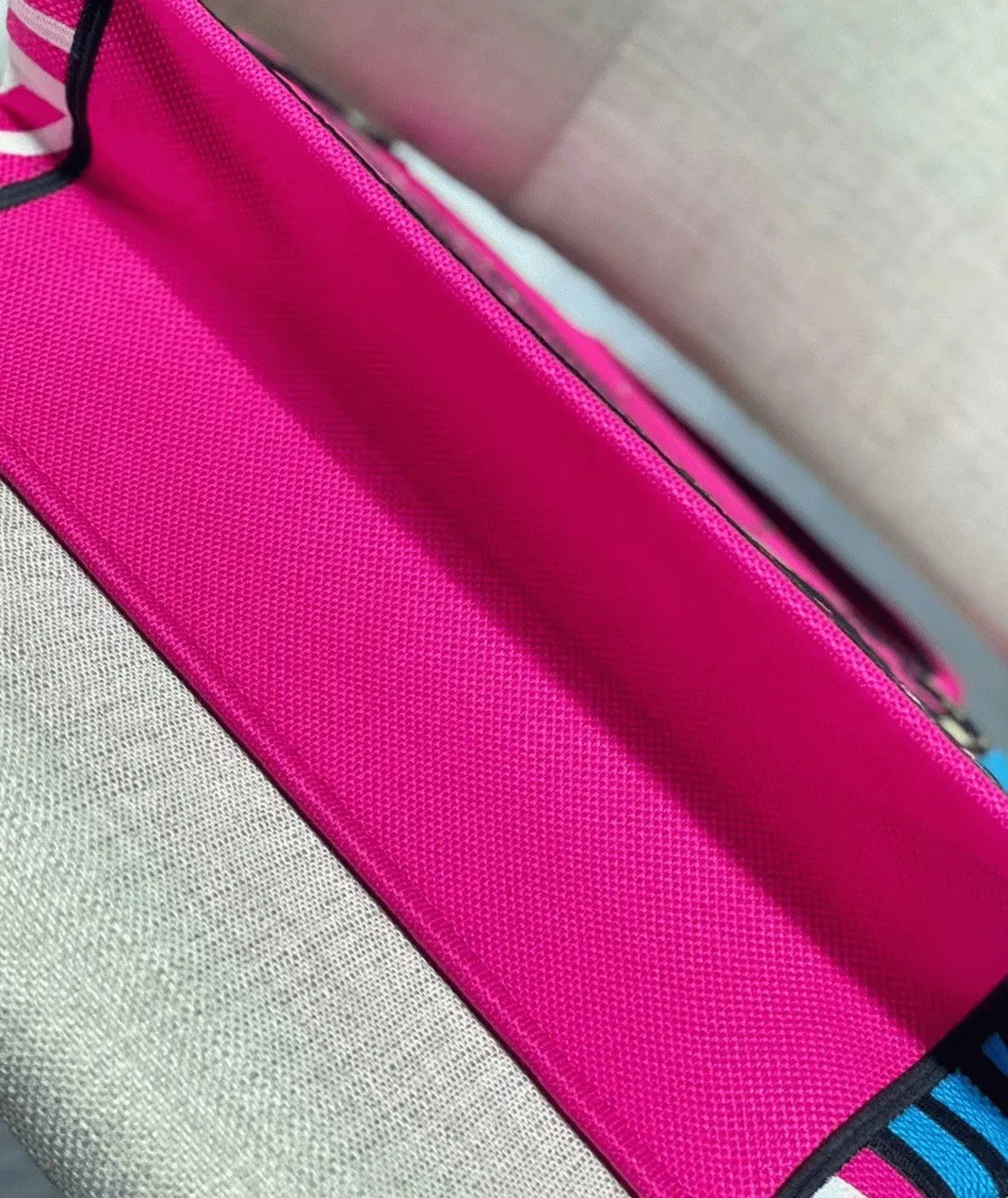 Dior Medium Book Tote Bag in Pink D-Jungle Pop Embroidery — image 10