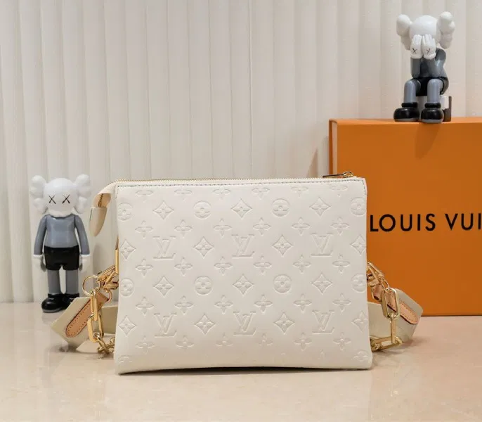 Louis Vuitton Coussin PM Bag In Cream With Jacquard Strap — image 3