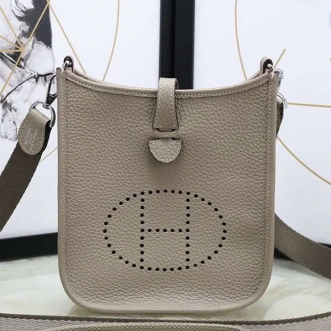 Grey Evelyne II TPM Bag 1:1 Hermes Mini Shoulder Tote