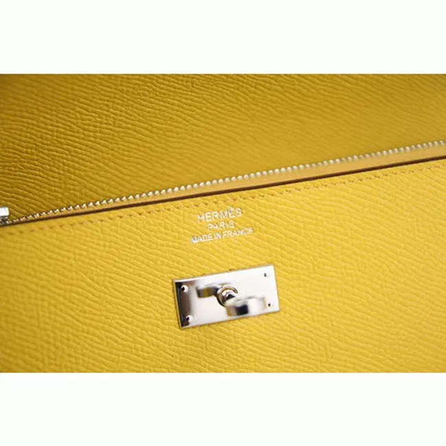 Yellow Hermes Kelly Longue wallet — image 5