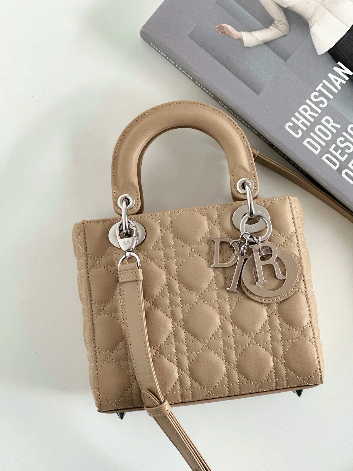 Dior Small Lady Dior My ABCDior Bag in Beige Cannage — image 5