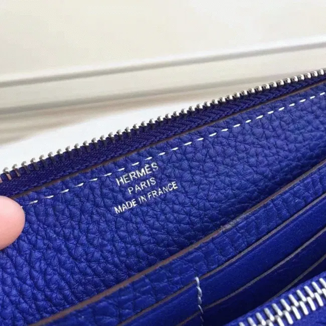 Blue Electric Top Hermes Wallet Azap Zipped — image 8