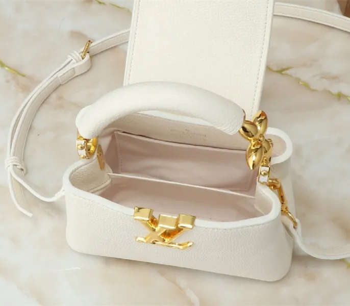 Louis Vuitton Capucines Mini Capucines Handbag In Quartz White — image 8
