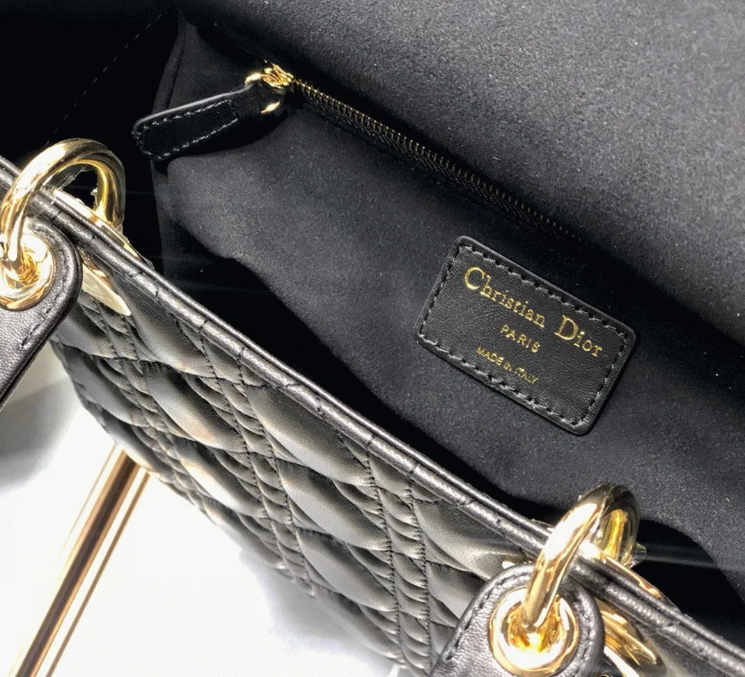 Dior Lady Dior Medium Bag in Black Cannage Lambskin — image 3