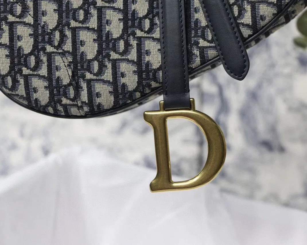 Dior Saddle Bag Knockoff in Blue Dior Oblique Jacquard — image 5