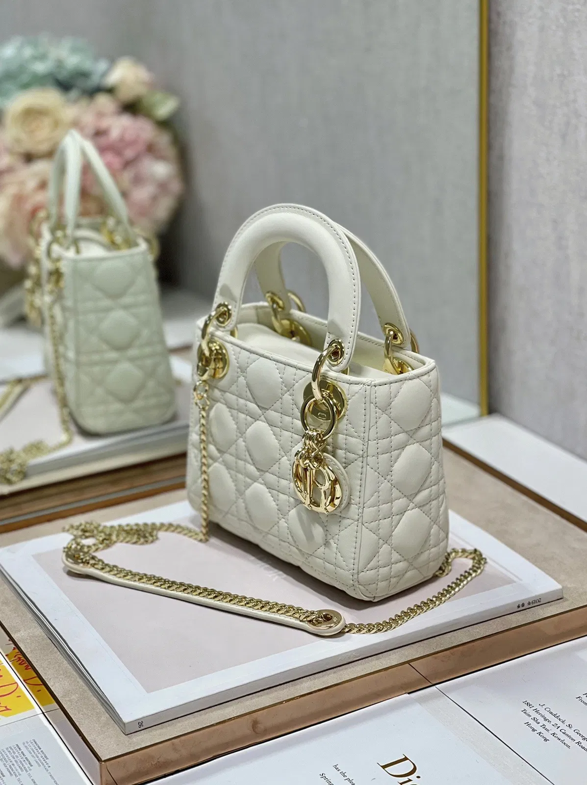 Dior Lady Dior Mini Bag in White — image 10