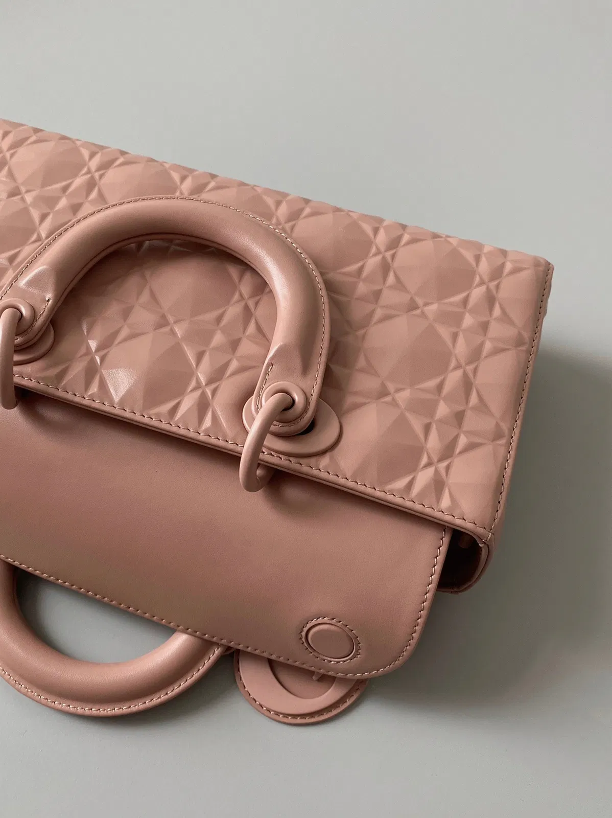 Dior Lady D-Joy Medium Bag in Nude Calfskin with Diamond Motif — image 6