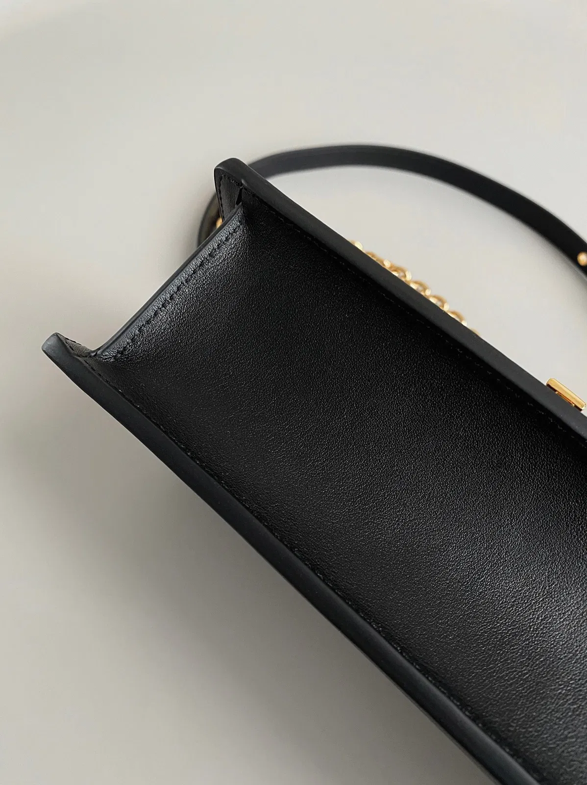 Dior 30 Montaigne East-West Bag with Chain in Black Calfskin — image 6