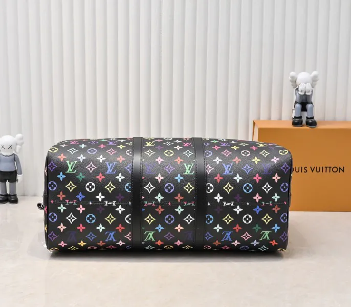 LV X TM Multicolored Keepall Bandouliere 50 In Black — image 5