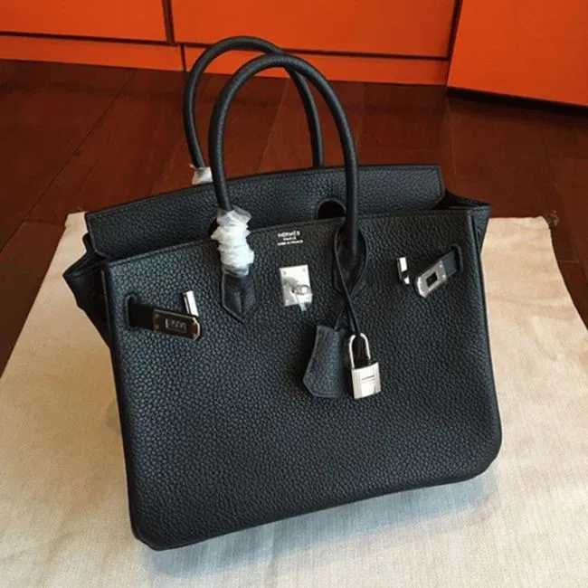 AAAAA Class Black Hermes Birkin 25cm Copy Bag — image 4