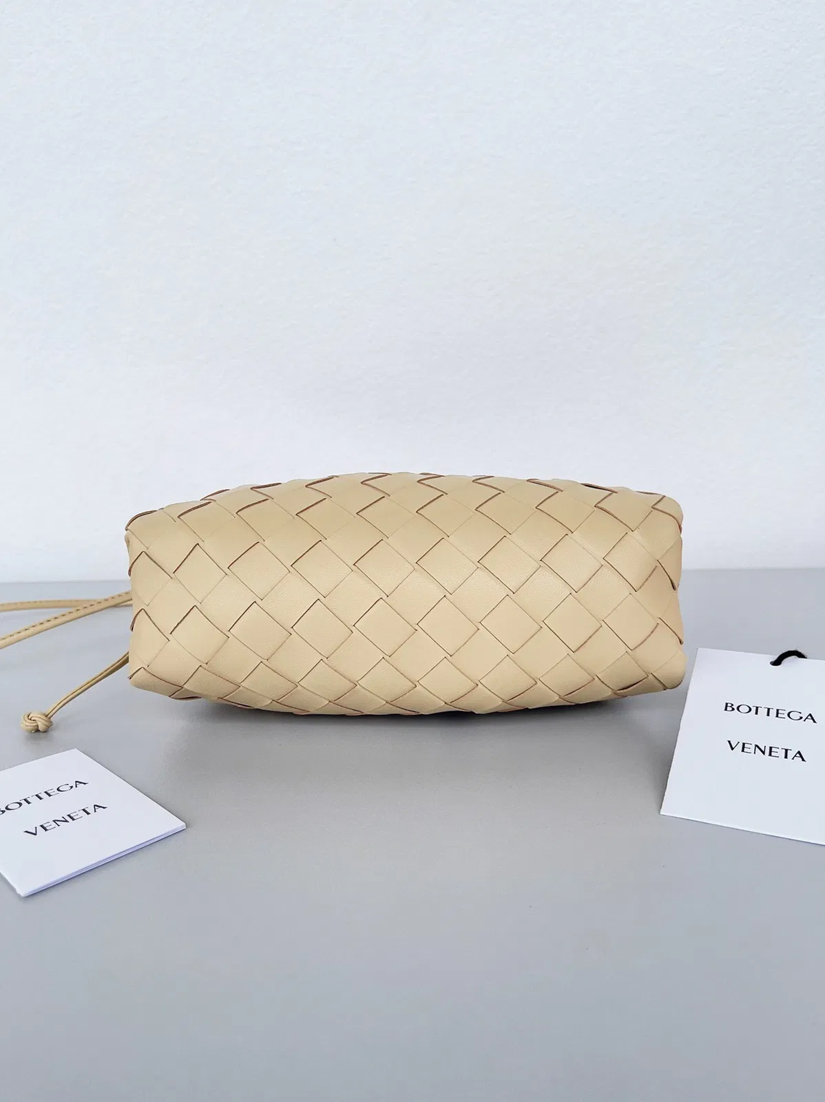 Knockoff Bottega Veneta Mini Pouch with Strap Porridge — image 6