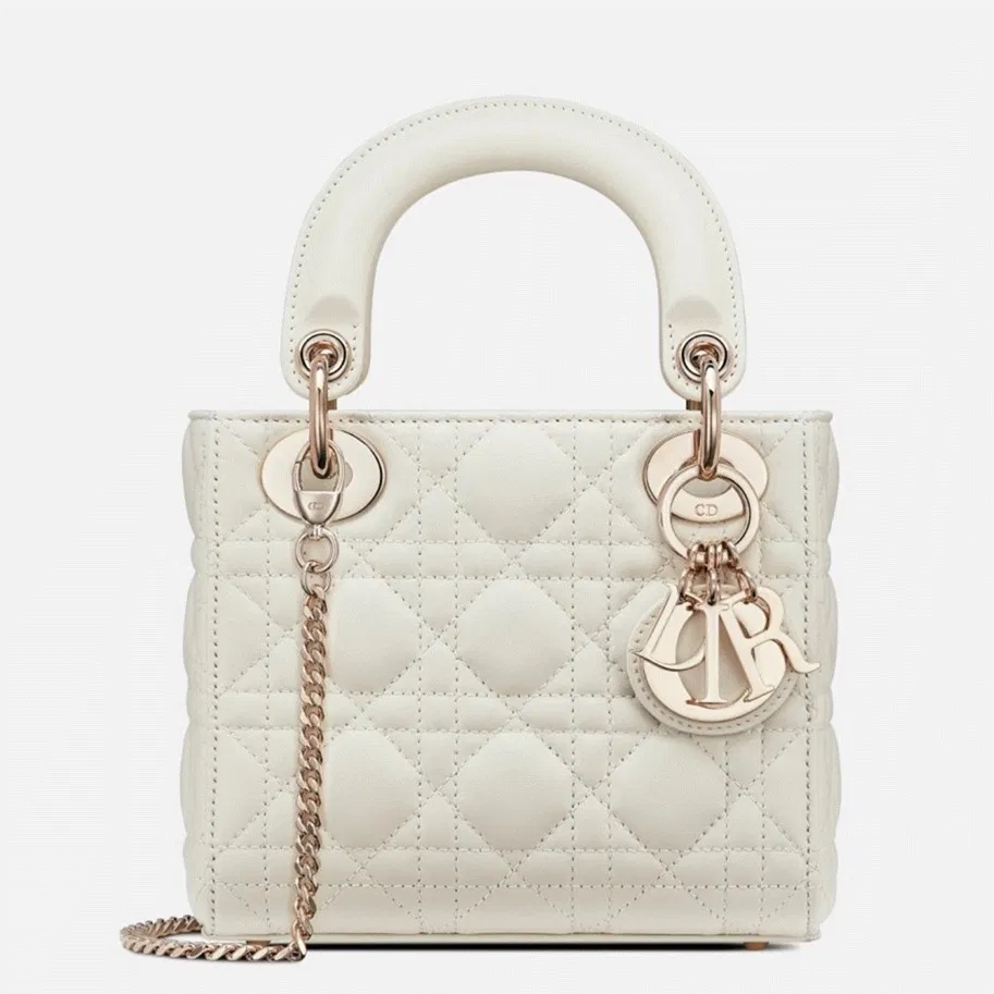 Dior Lady Dior Mini Bag in White