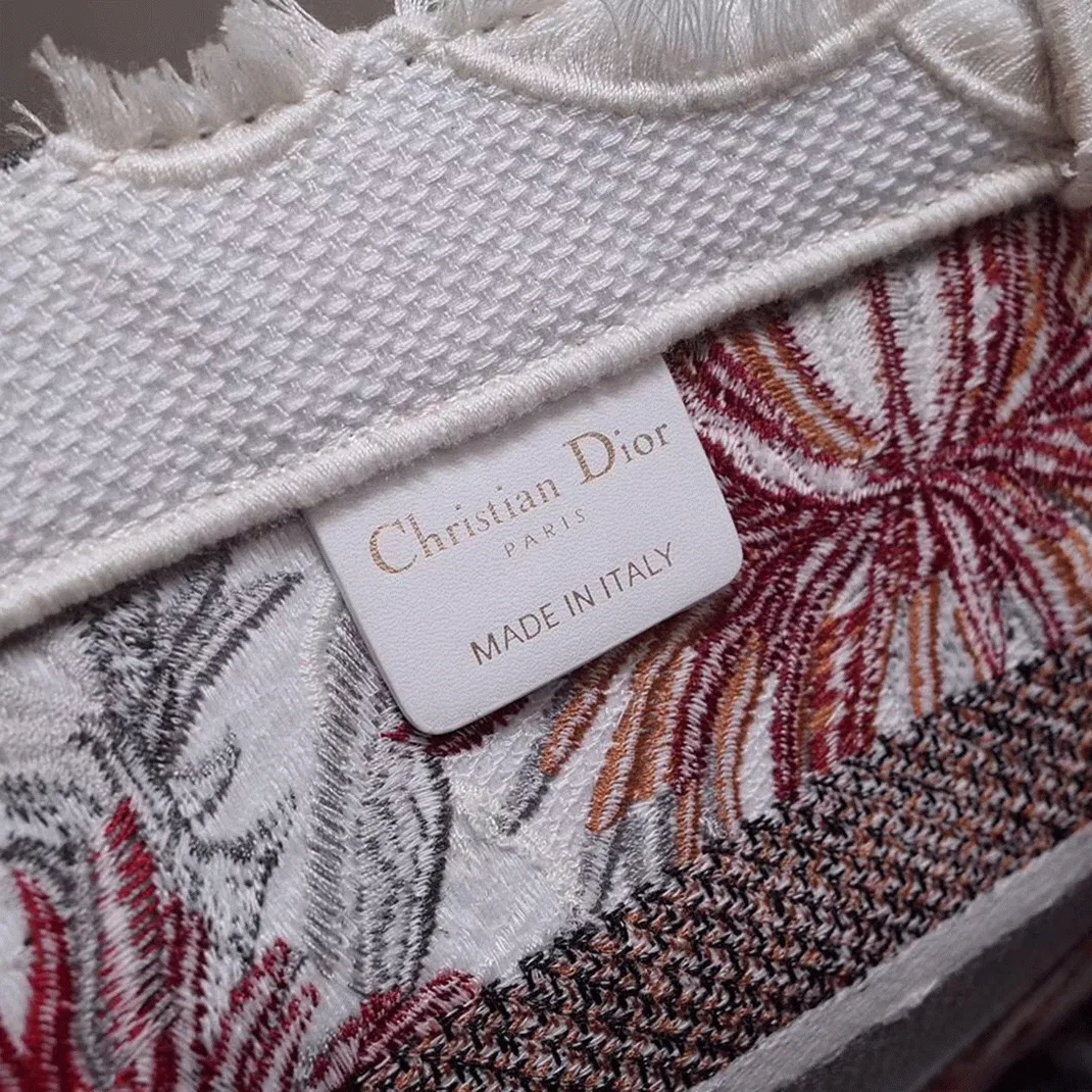 Dior Medium Book Tote in White Camouflage with Multicolored — image 2