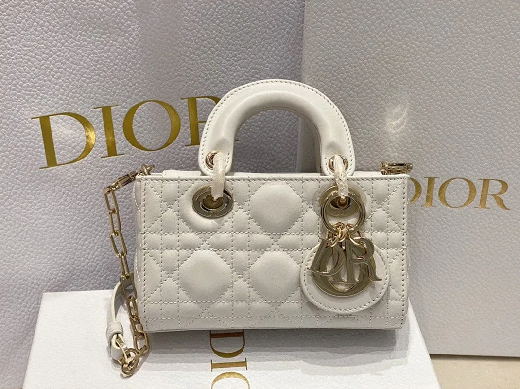 Dior Lady D-Joy Micro Bag Knockoff in White Cannage Lambskin — image 2