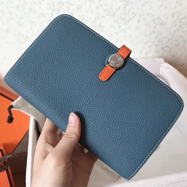 Jean orange Hermes Dogon duo wallet