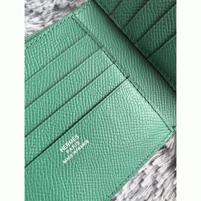 Green Hermes Copernic compact wallet — image 2