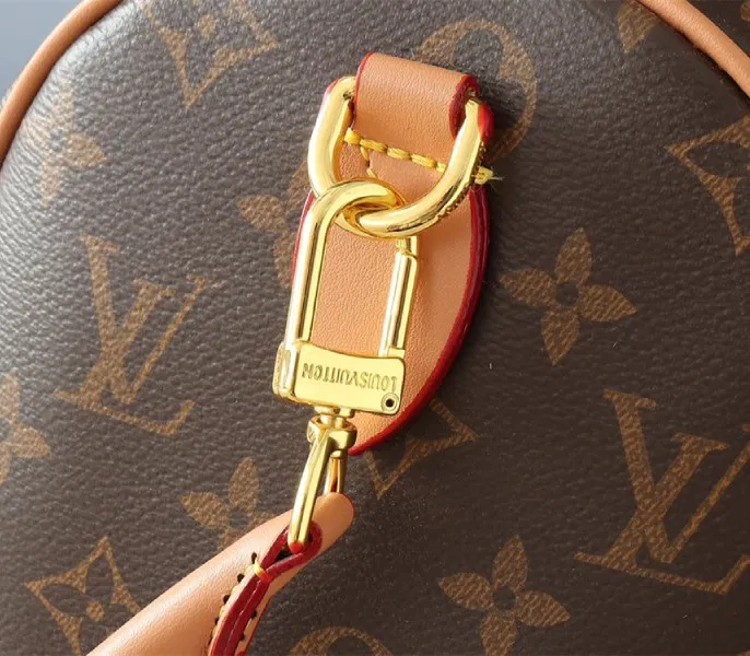 Louis Vuitton Monogram Canvas Soft Speedy 30 Crafty Handbag In Red — image 7