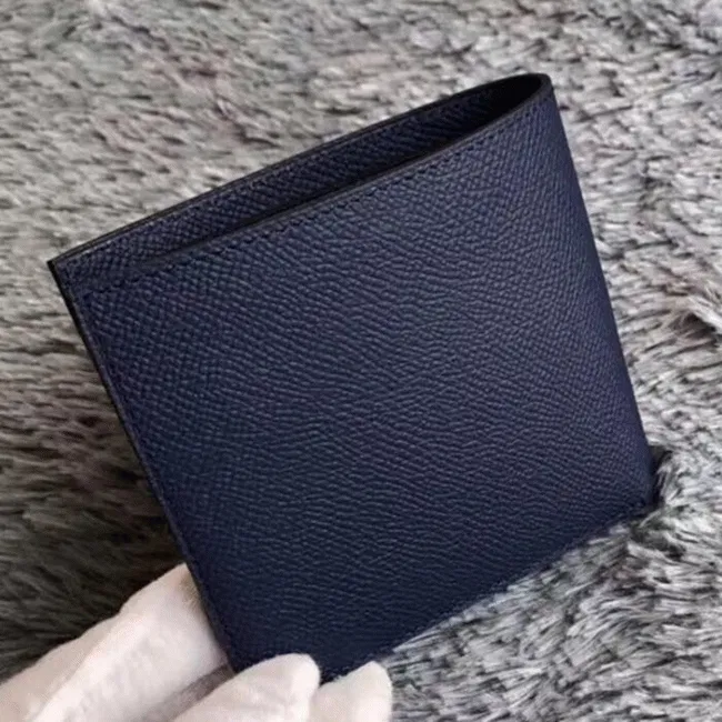 Dark blue top quality Hermes Copernic compact wallet