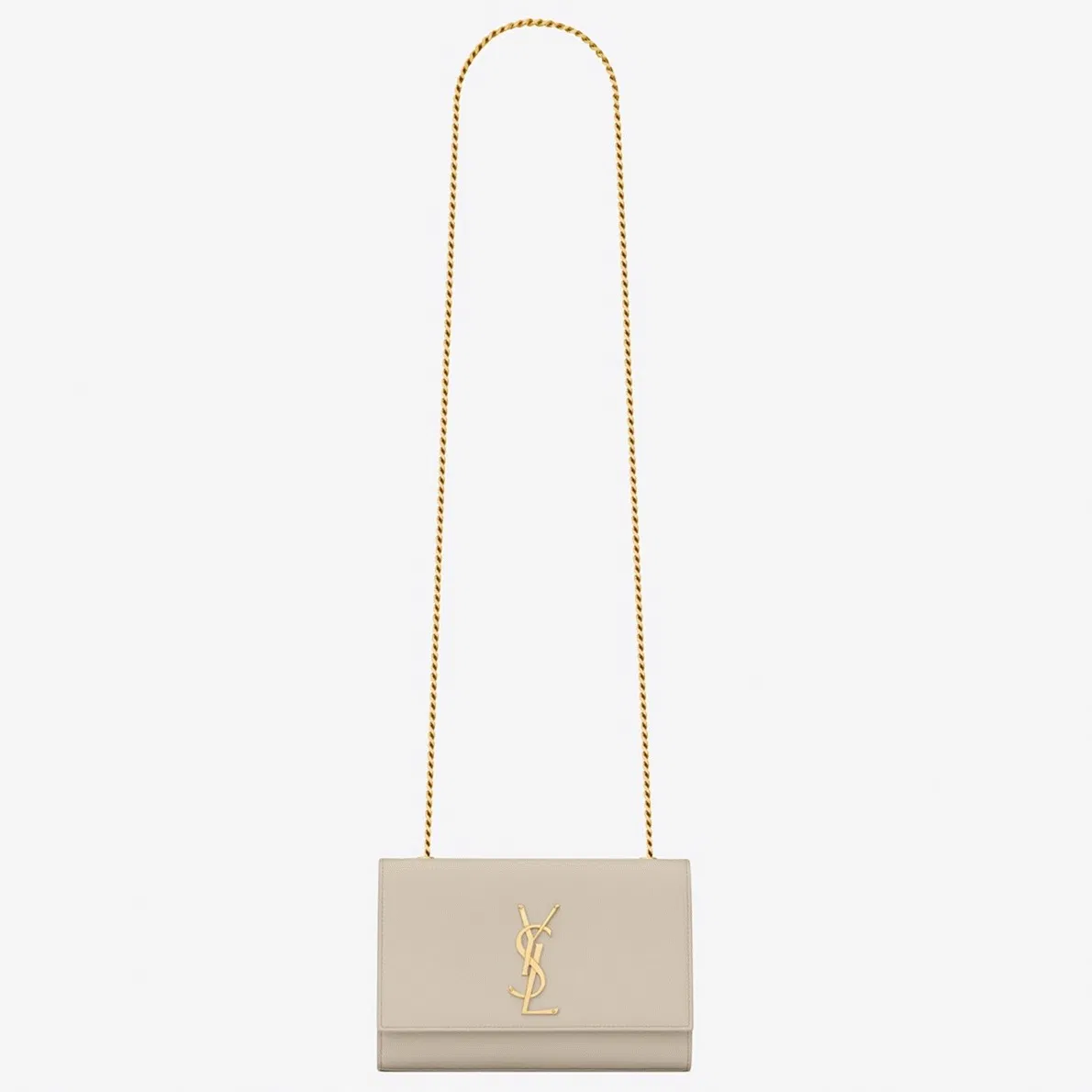 Saint Laurent Kate Small Chain Bag Ivory