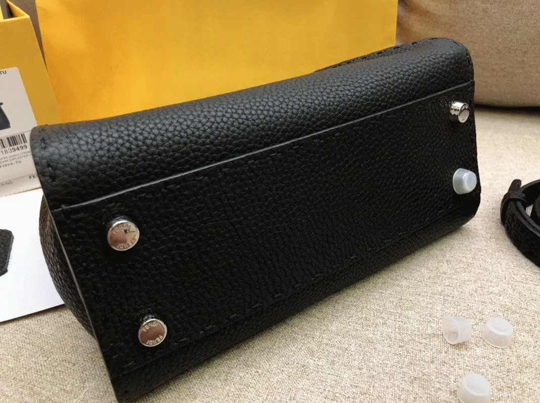 Top Quality Fendi Peekaboo Mini Selleria Bag In Black Romano Leather — image 8