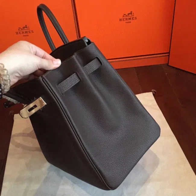 Top Quality Cafe Hermes Birkin 35cm High-End Copy — image 6