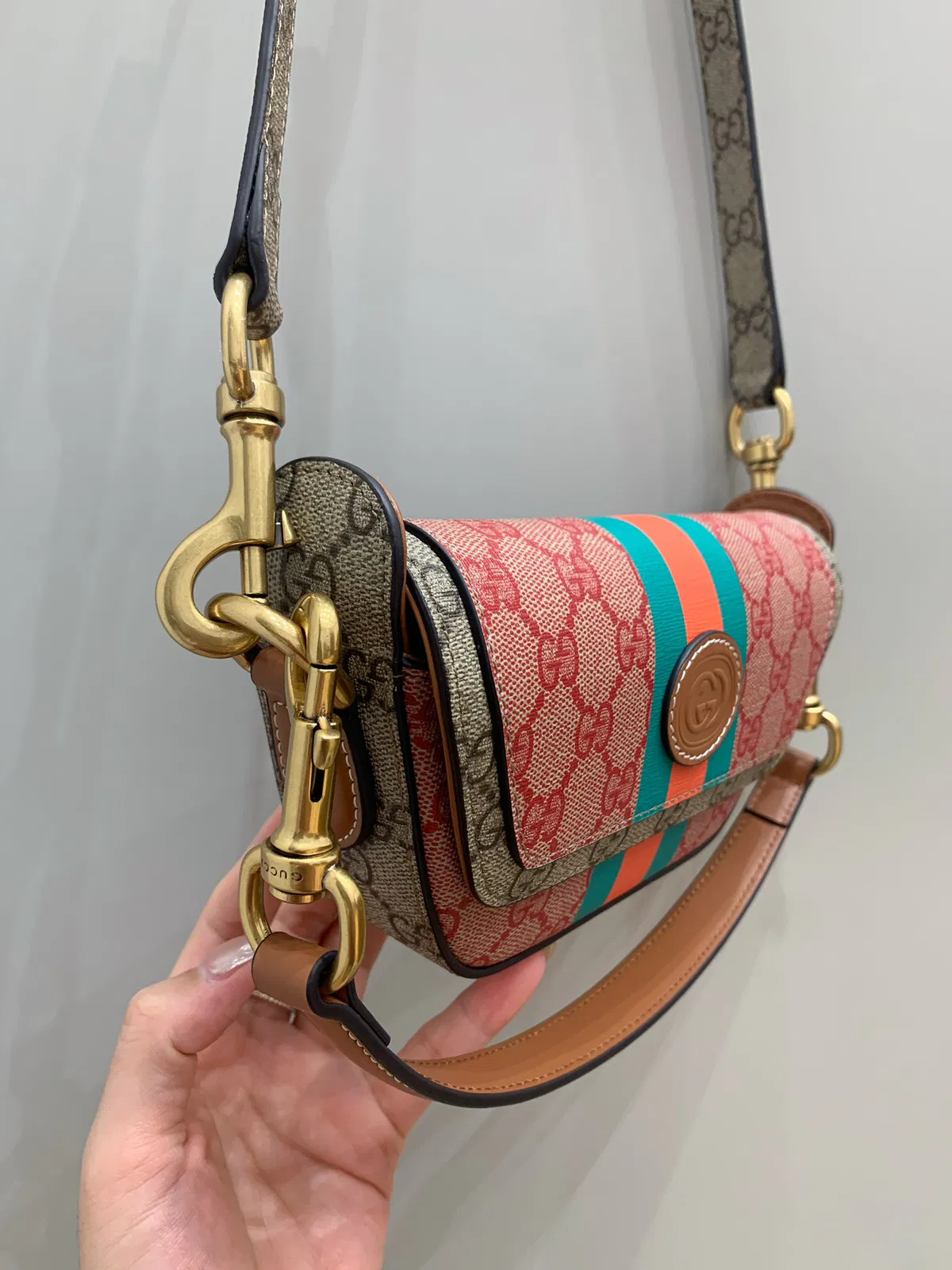 Mini Canvas GG Supreme Top-Handle Bag — image 7