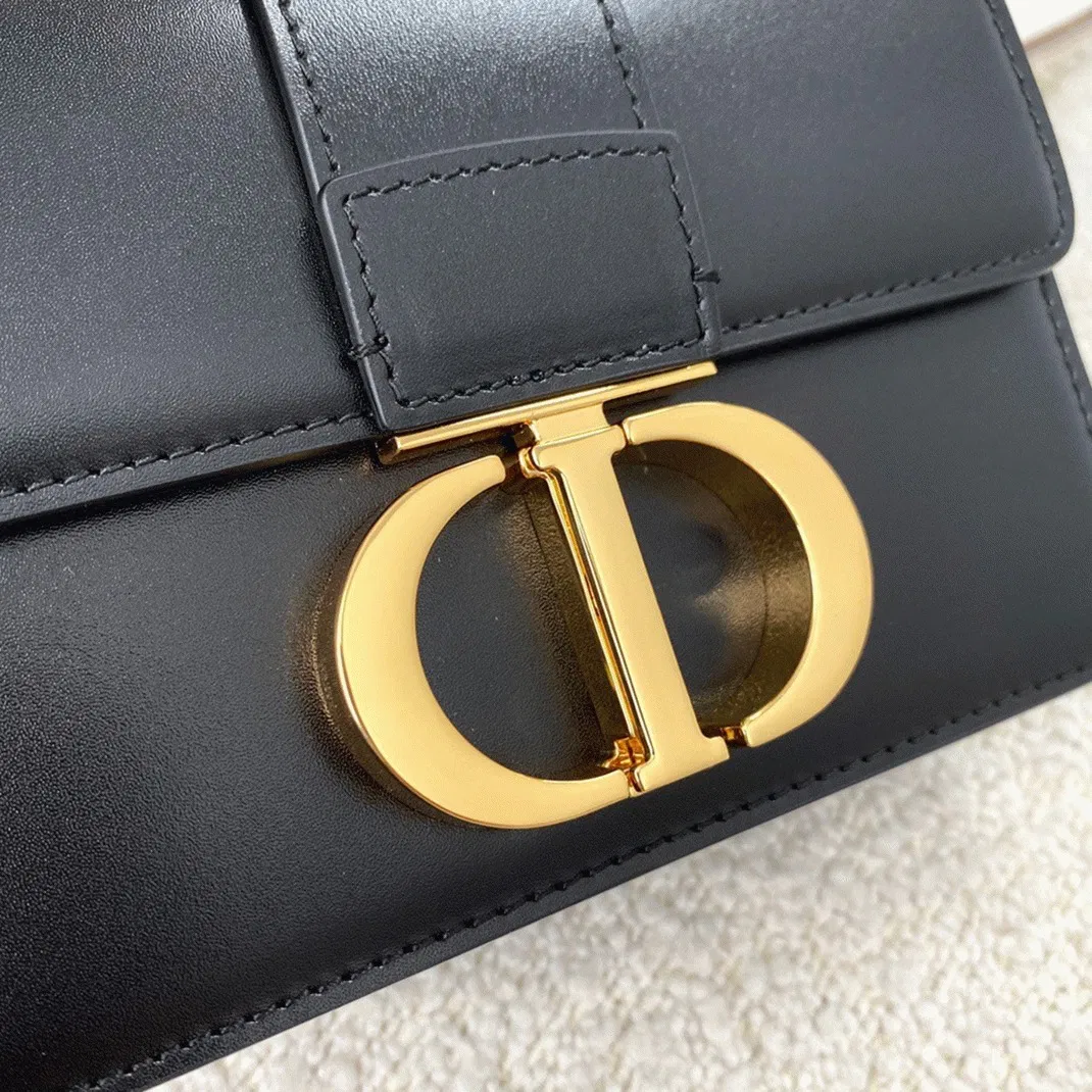 Dior 30 Montaigne Micro Bag in Black Box Calfskin — image 10