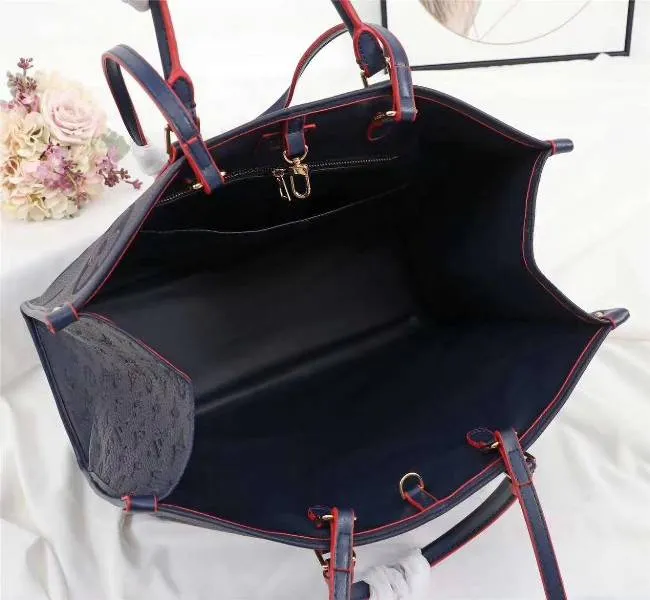 Louis Vuitton Monogram Empreinte Giant Onthego GM Tote In Navy Blue — image 6