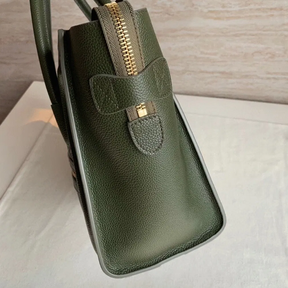 Celine Micro Luggage Tote Bag Knockoff in Khaki Green — image 6