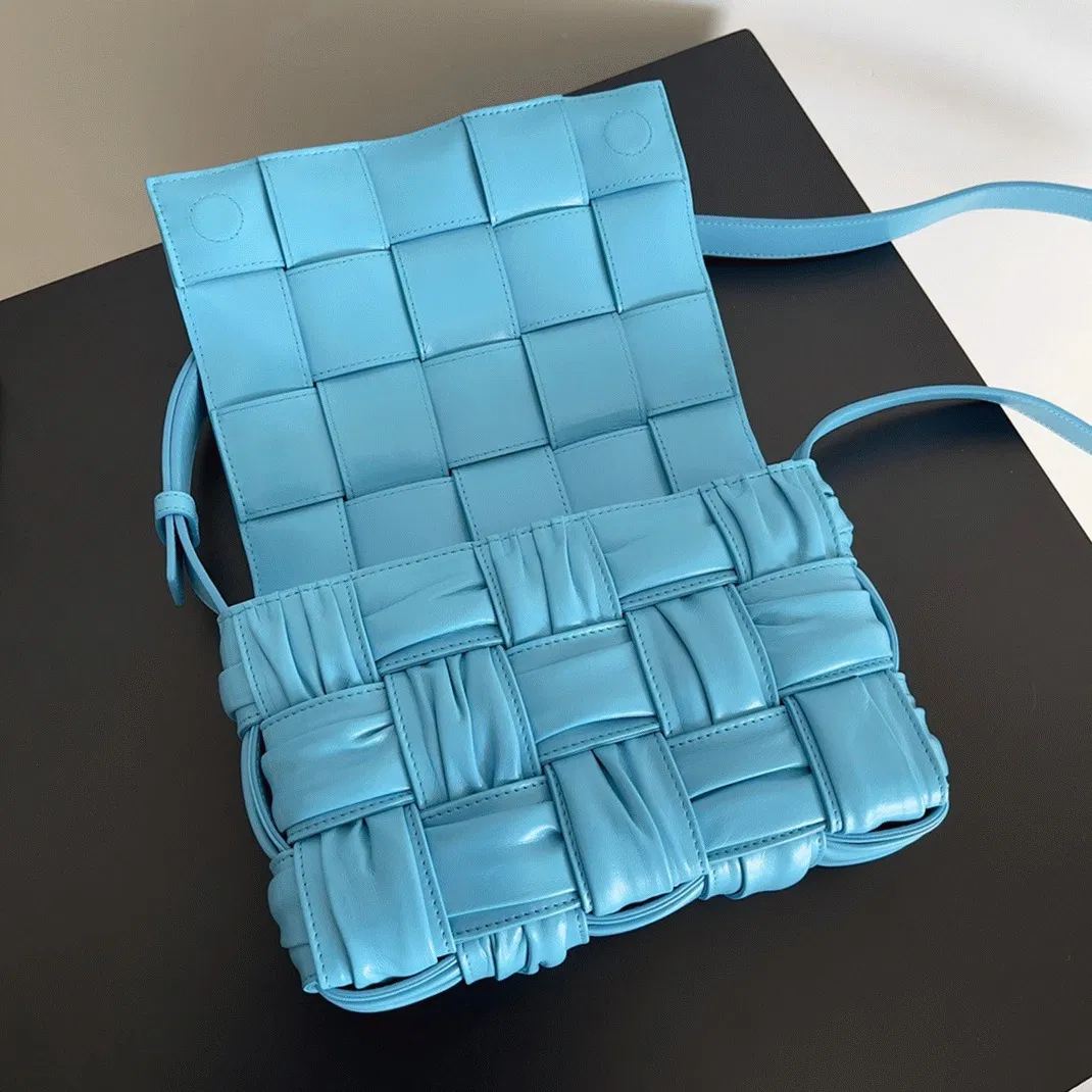 Top Quality Bottega Veneta Cassette Bag In Pool Foulard Intreccio Calfskin — image 3