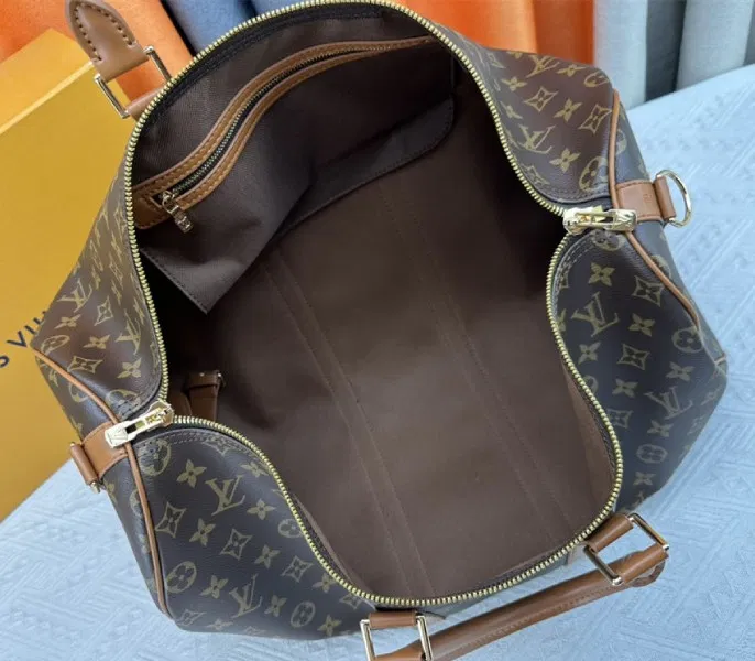 Louis Vuitton Monogram Dust Canvas Keepall Bandouliere 50 In Brown — image 6