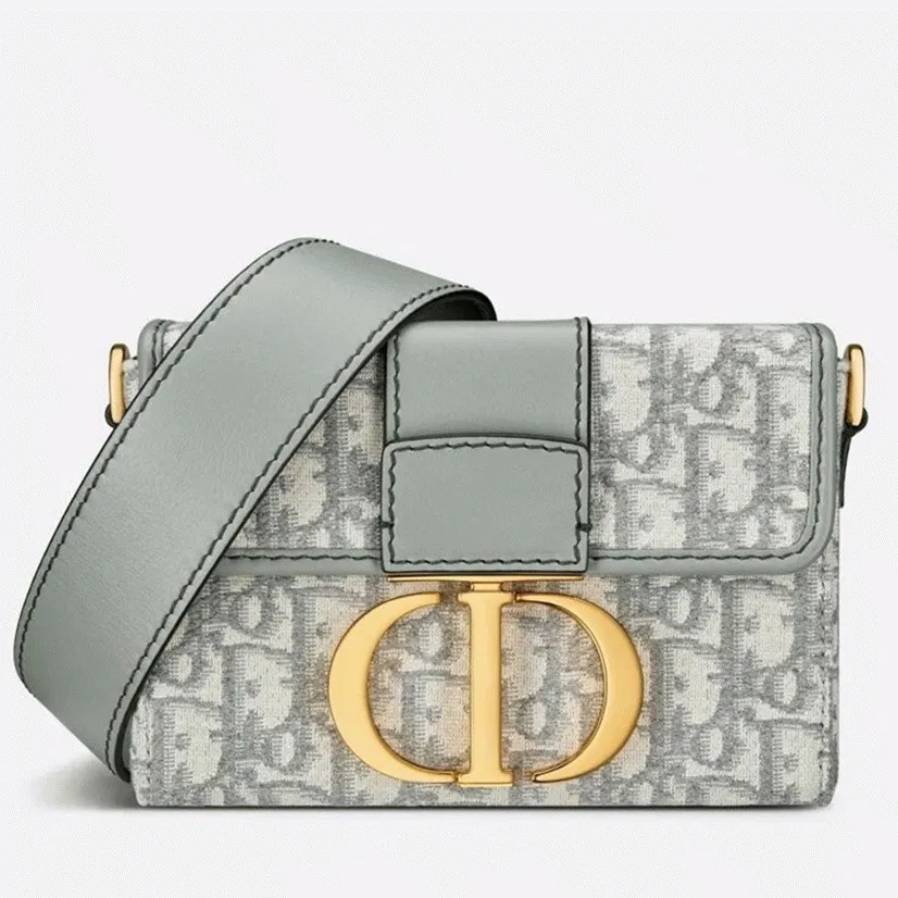 Dior 30 Montaigne Box Bag in Gray Dior Oblique Jacquard