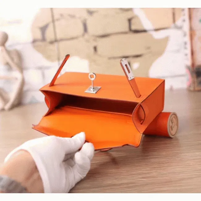 Orange Epsom Luxury Hermes Kelly Mini II 20cm Handbag — image 5