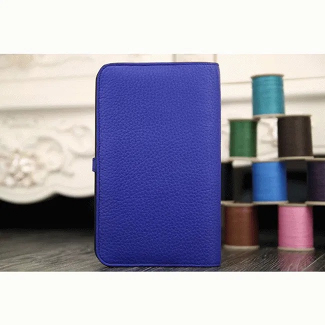 Electric blue designer Hermes Dogon combine wallet — image 5