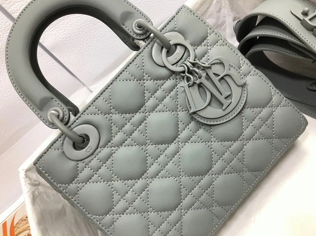Dior Small Lady Dior My ABCDior Bag Knockoff in Grey — image 4