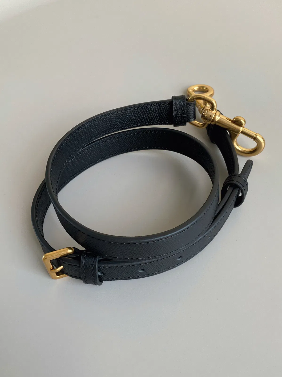 Dior Saddle Bag with Strap in Black Grained Calfskin — image 10